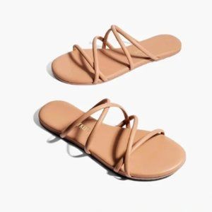 NWOB TKEES Sloane Strappy Slide Sandals in Pout Nude